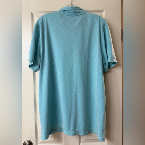 Eddie Bauer Men's Polo Golf Shirt Short Sleeve Fit Active Aqua Blue Sz XL - Picture 3 of 3